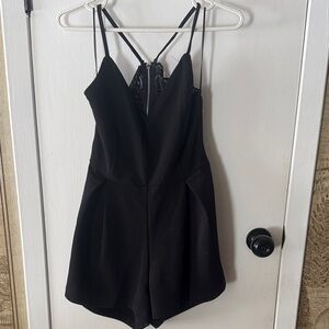 Black Strappy Romper